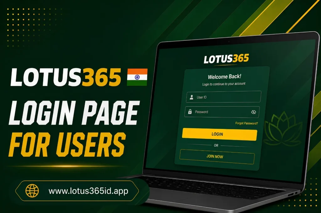 Lotus365 login page for users