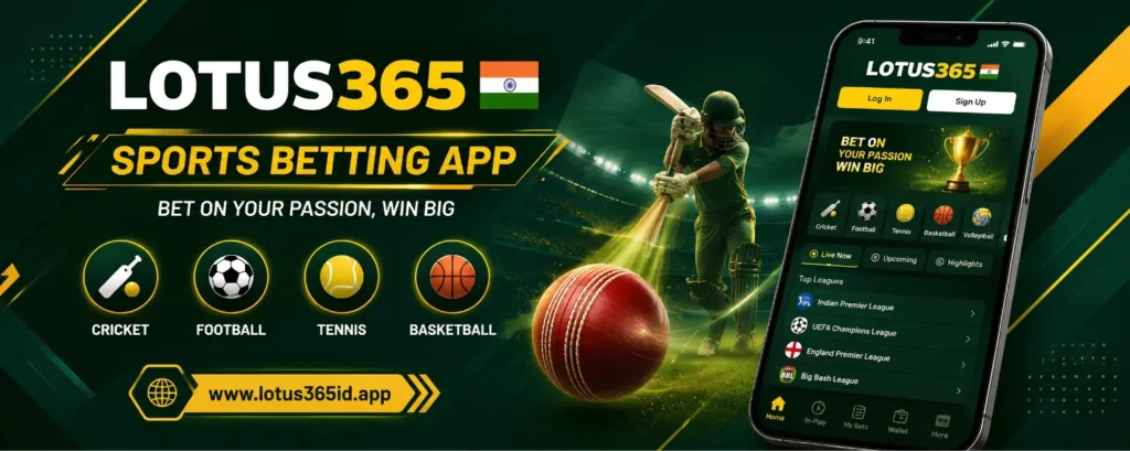 Lotus365 sports betting App interface